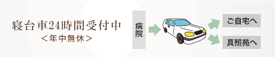 寝台車24時間受付中 ＜年中無休＞
